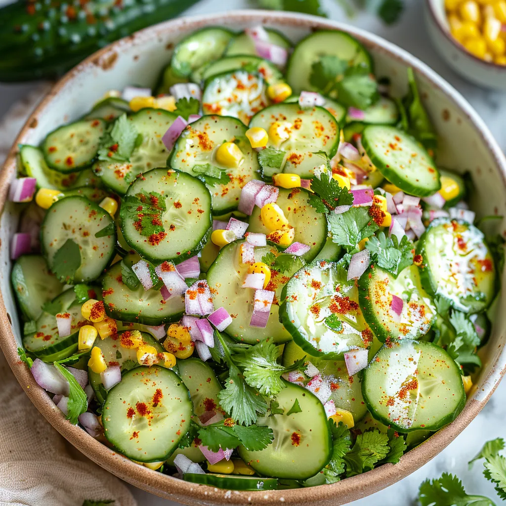 Zesty Mexican Cucumber Salad Refreshing Flavorful Delight