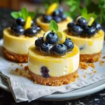 Mini Lemon Blueberry Cheesecakes