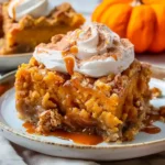 PUMPKIN PIE DUMP CAKE WITH SPICE CAKE MIX