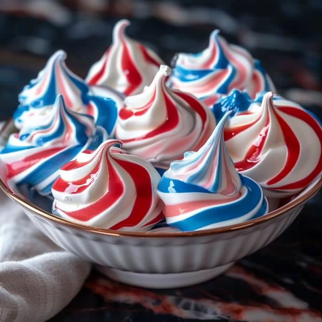 Delicious Patriotic Meringue Kisses Sweet Treats for Heroes