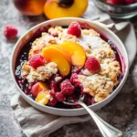 Peach and Raspberry Cobbler