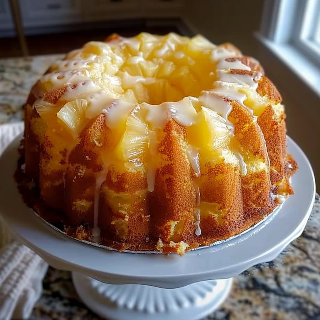 Pineapple Cream Cheese Bundt Cake