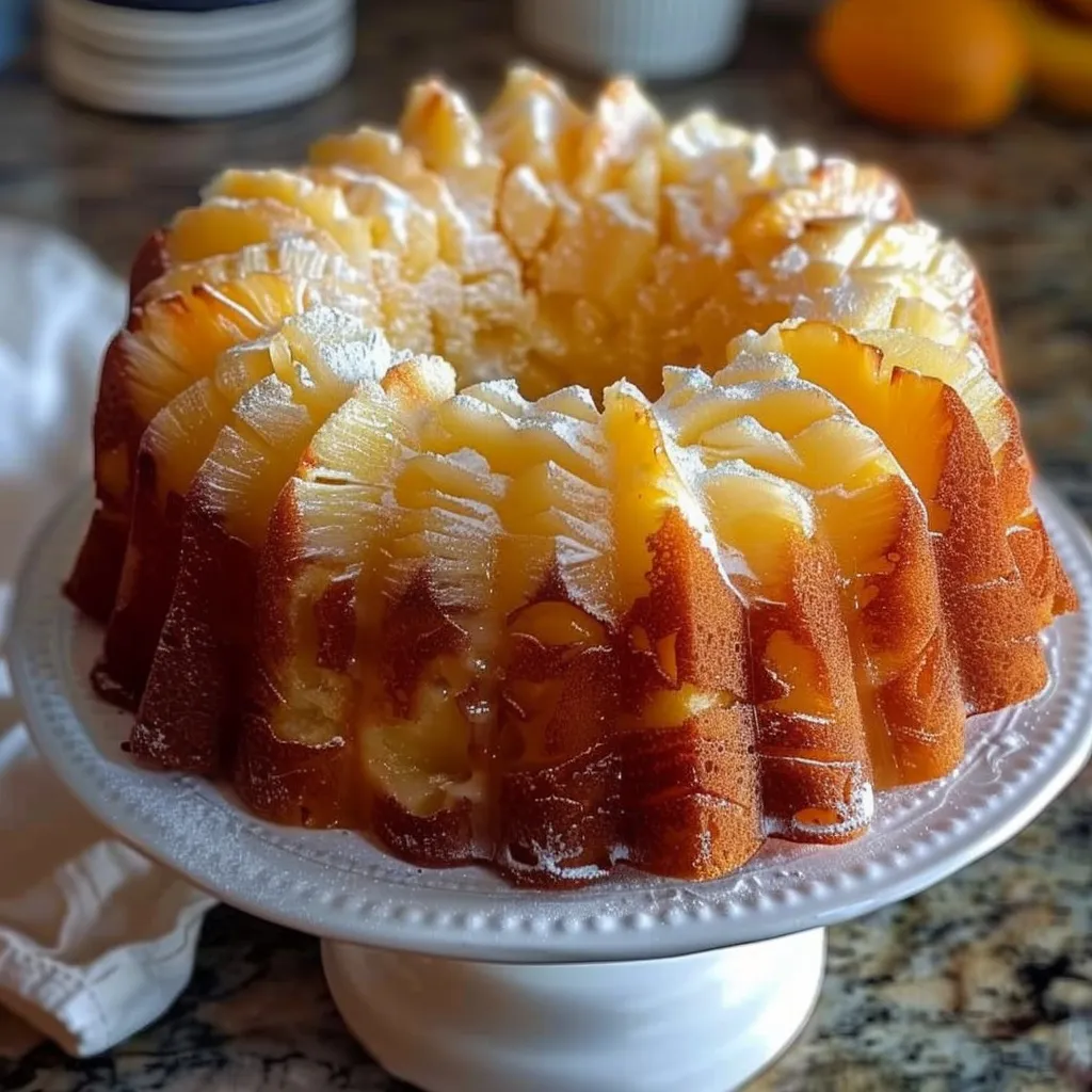 Decadent Pineapple Cream Cheese Bundt Cake Recipe