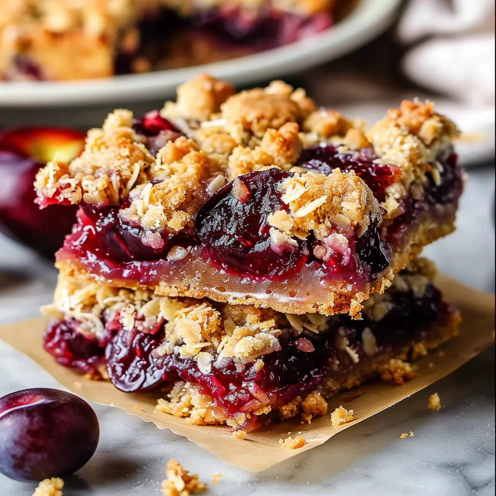 Plum Crumble Bars