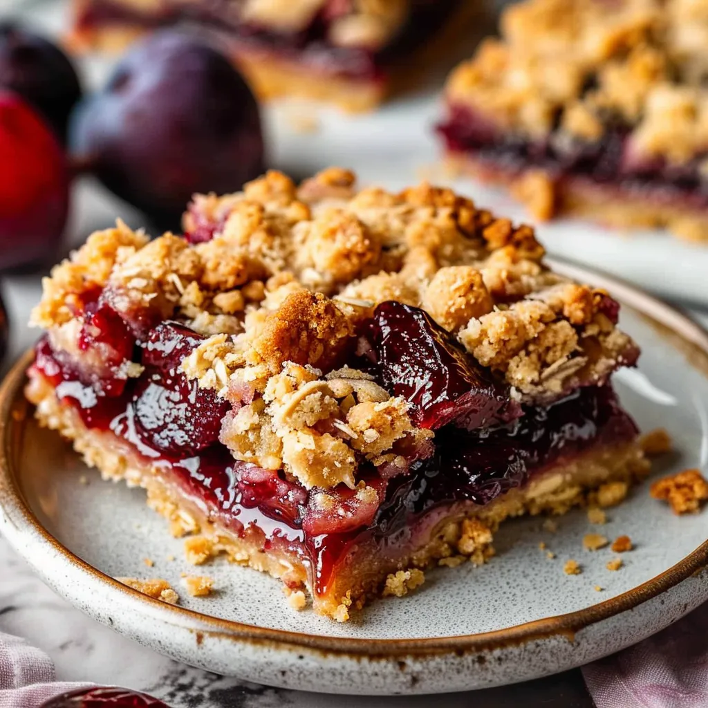Plum Crumble Bars