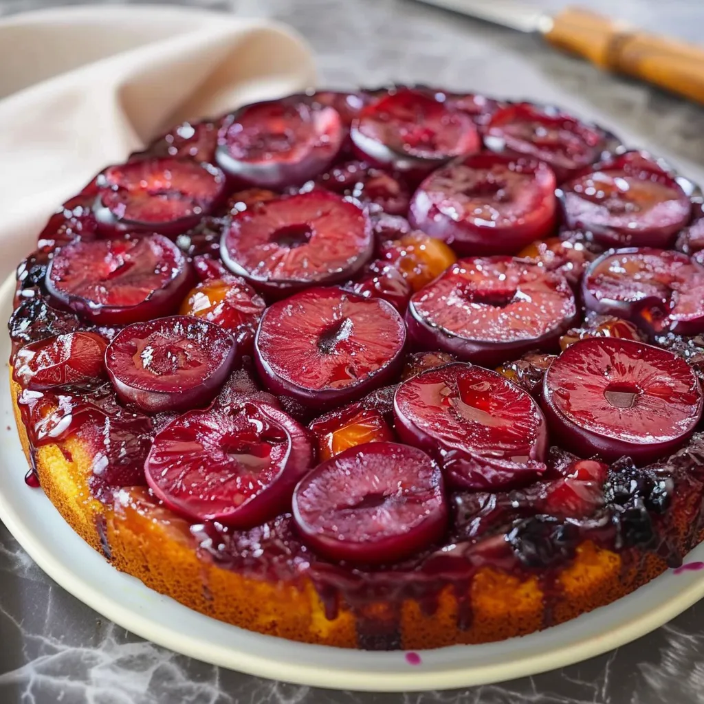 Plum Upside-Down Cake
