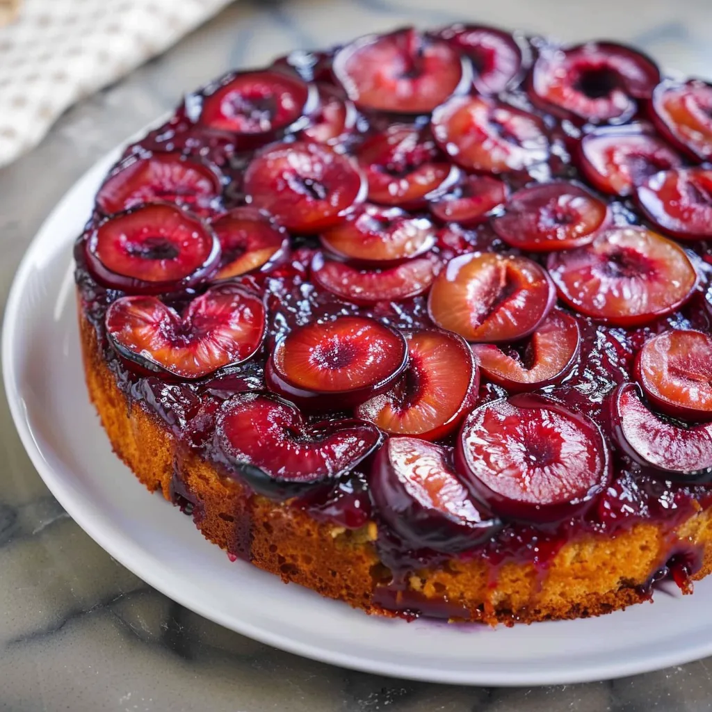 Delicious Plum Upside-Down Cake Recipe Easy Irresistible