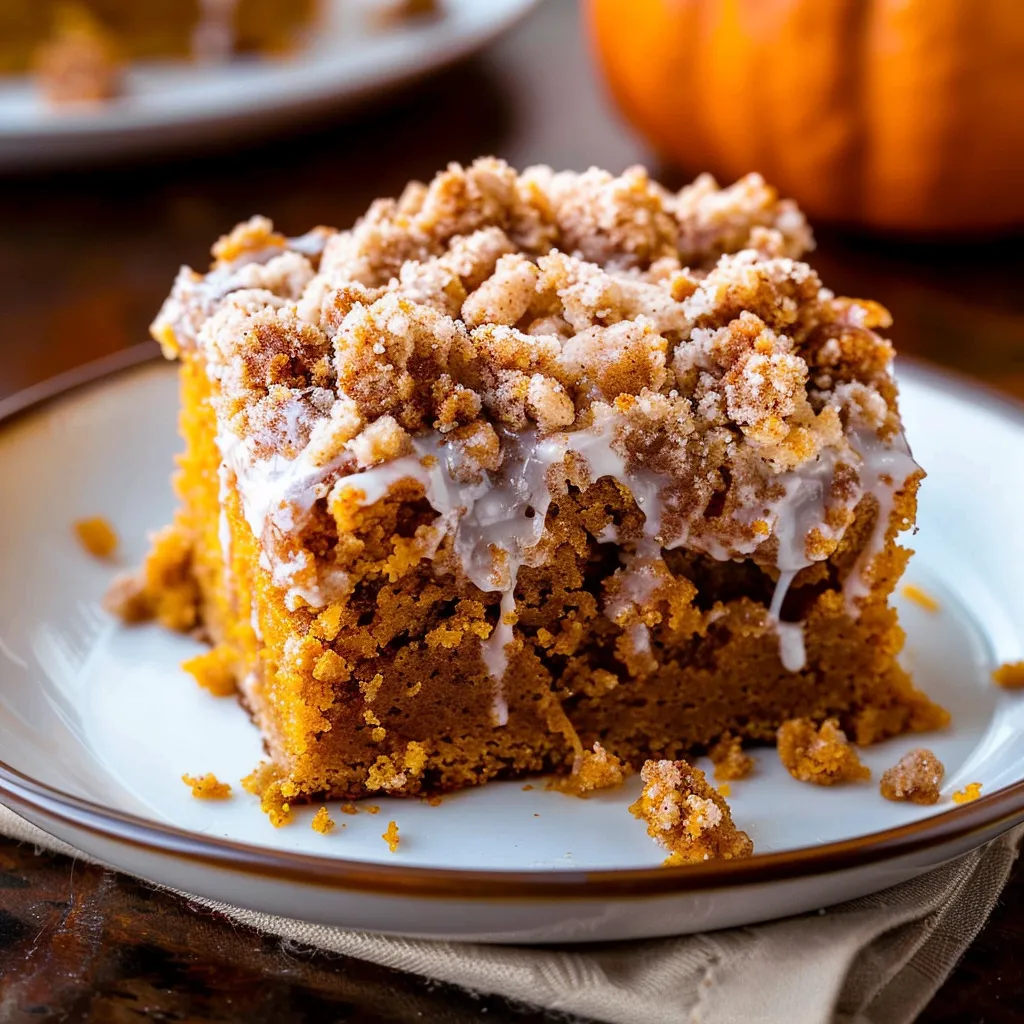Pumpkin Coffee Cake with Crumb Topping