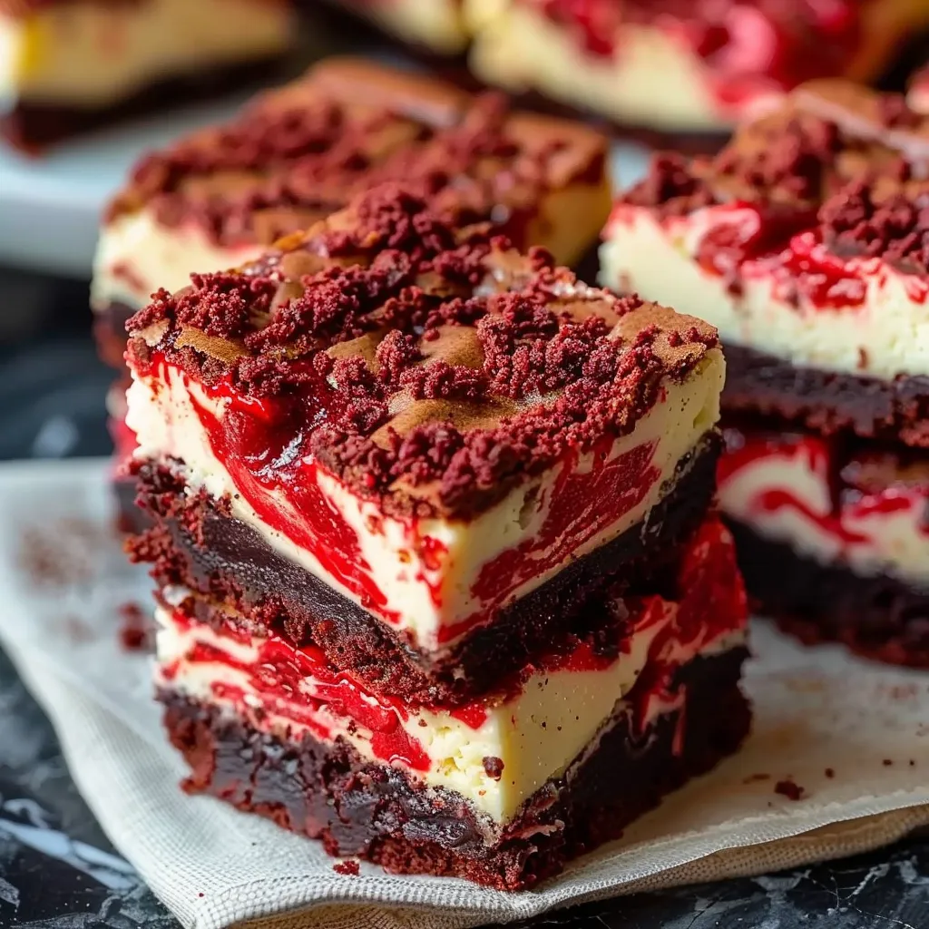 Decadent Red Velvet Cheesecake Brownies Indulge Today