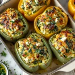 Spinach and Feta Stuffed Peppers