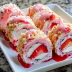 Strawberry Shortcake Cheesecake Sushi Rolls