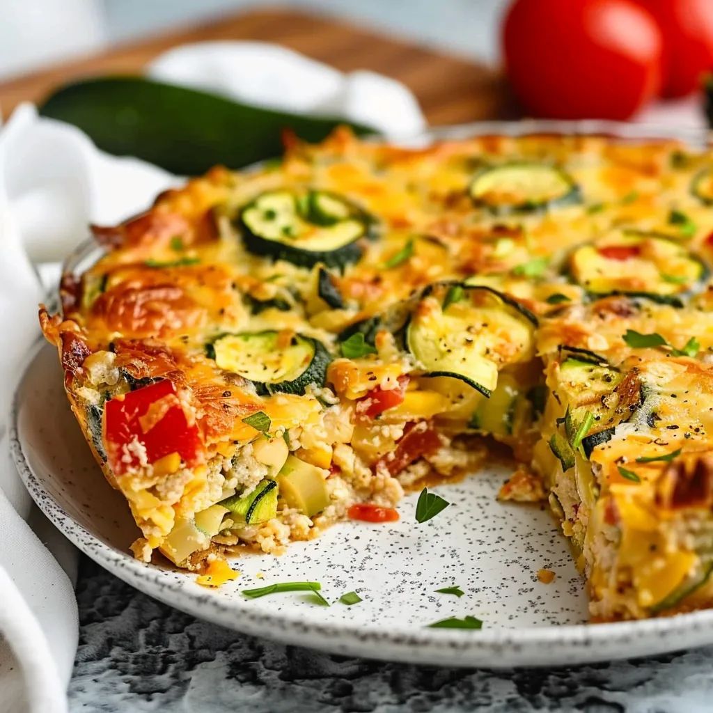 Delicious Summer Garden Crustless Zucchini Pie Recipe