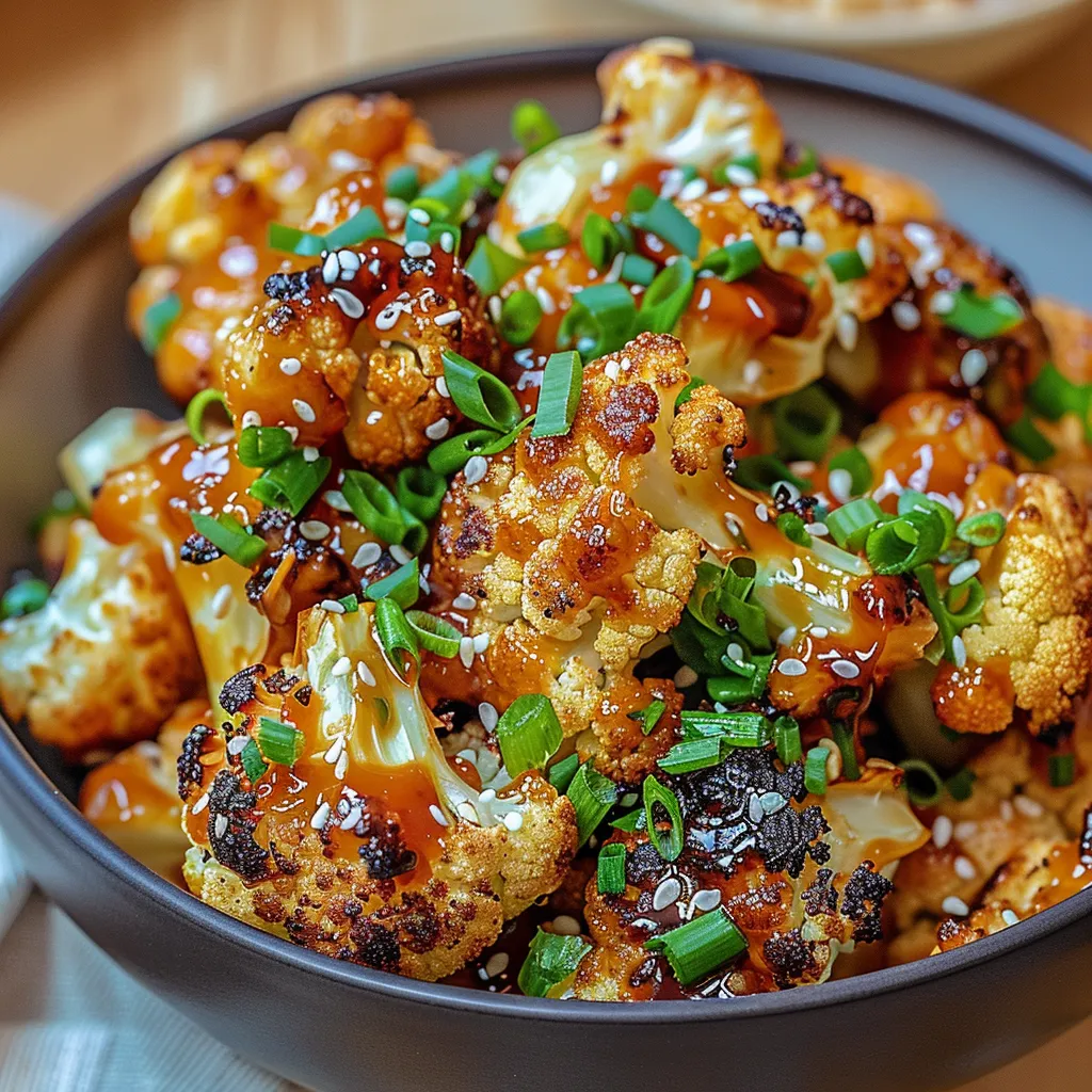 Sweet and Spicy Baked Cauliflower