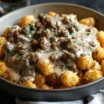 Tater Tot Breakfast Bowl with Sausage Gravy