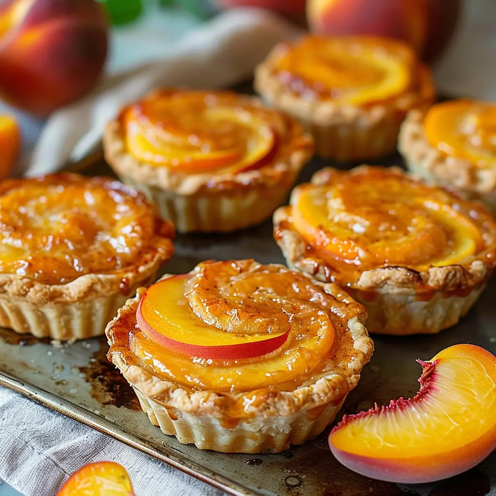 Two Ingredient Mini Peach Pies