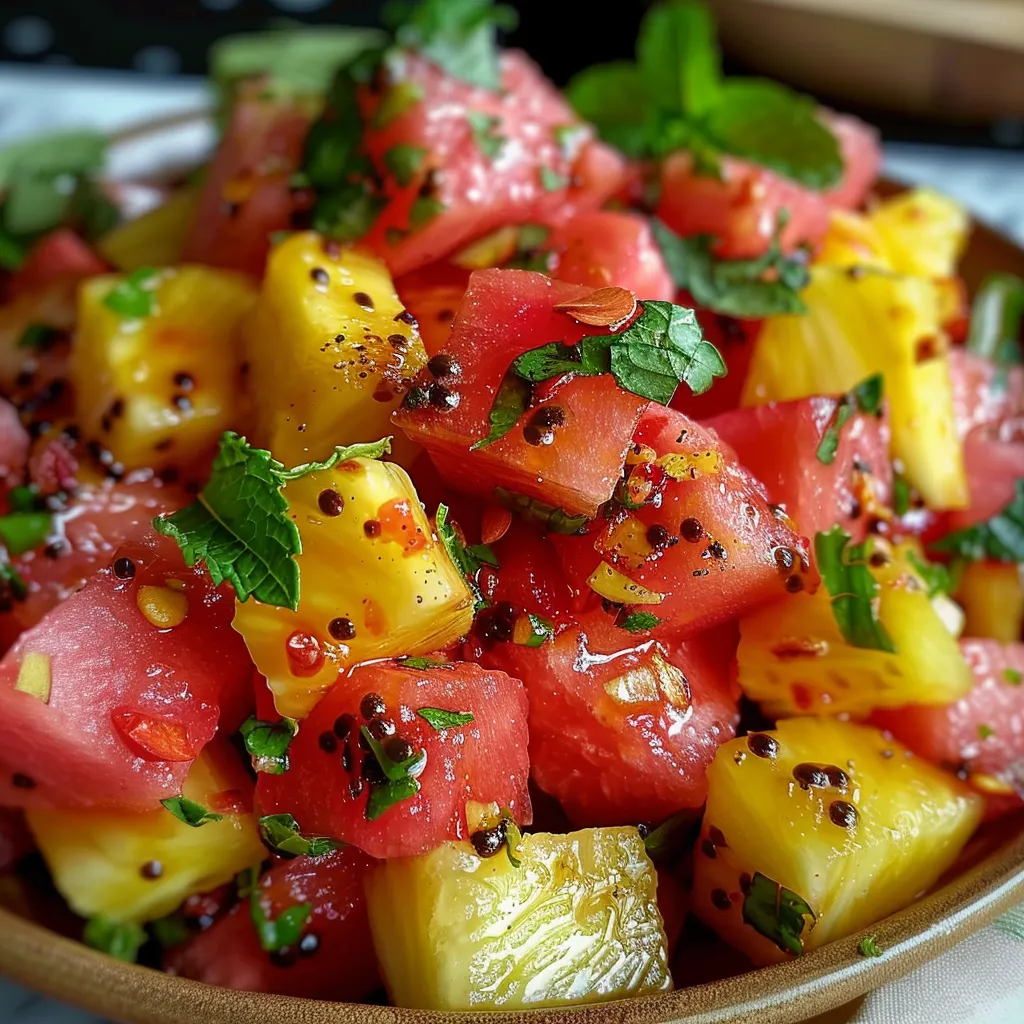 Refreshing Watermelon Pineapple Salad A Sweet Zesty Delight