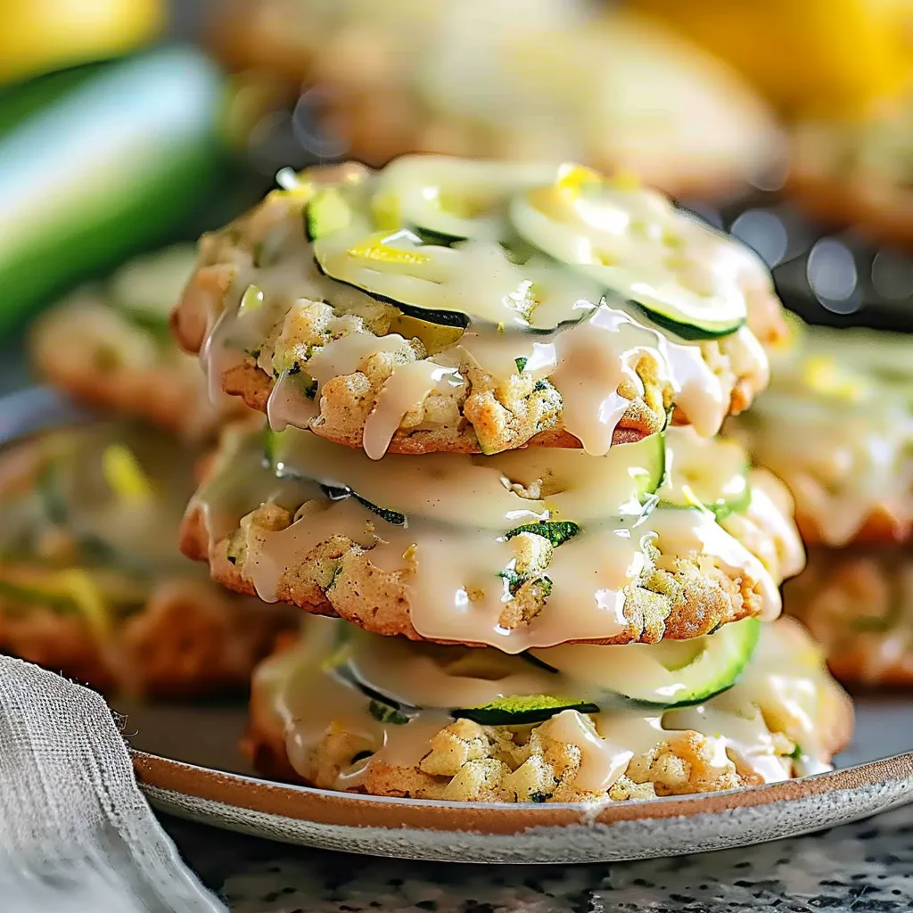 Delicious Zucchini Cookies with Refreshing Lemon Glaze Recipe