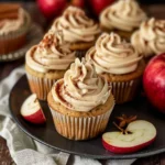 Apple Cider Cupcakes with Spiced Buttercream Frosting