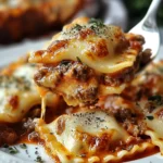 Beef and Cheese Ravioli Casserole