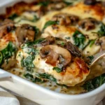 CHICKEN, SPINACH, AND MUSHROOM LOW-CARB OVEN DISH