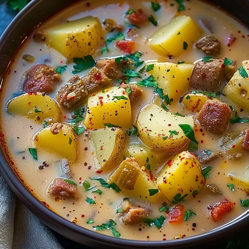 Spicy Cajun Potato Soup Comforting FlavorPacked Recipe