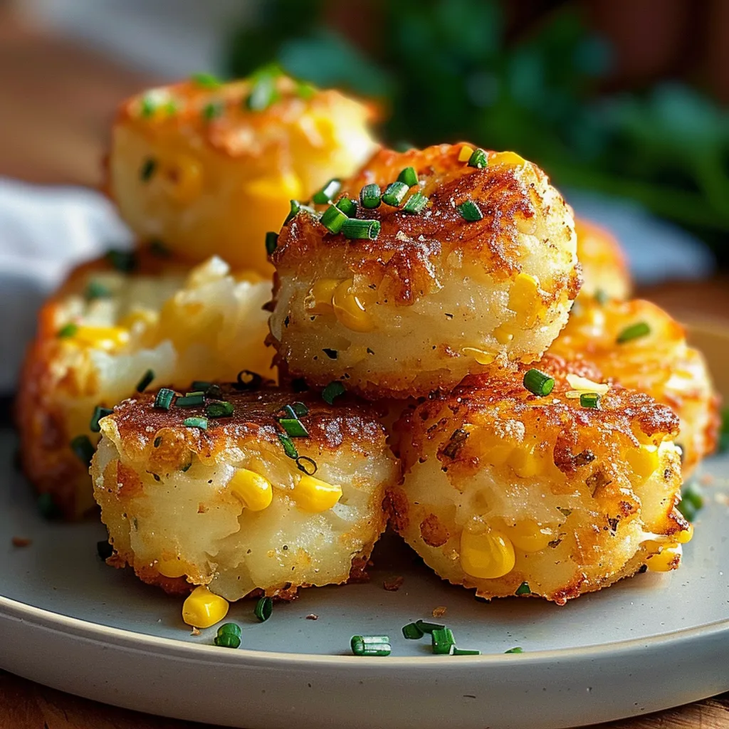 Irresistible Cheddar Corn Potato Bites Savory Snack Delight