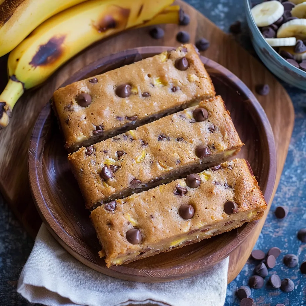 Chocolate Chip Banana Bread Bars