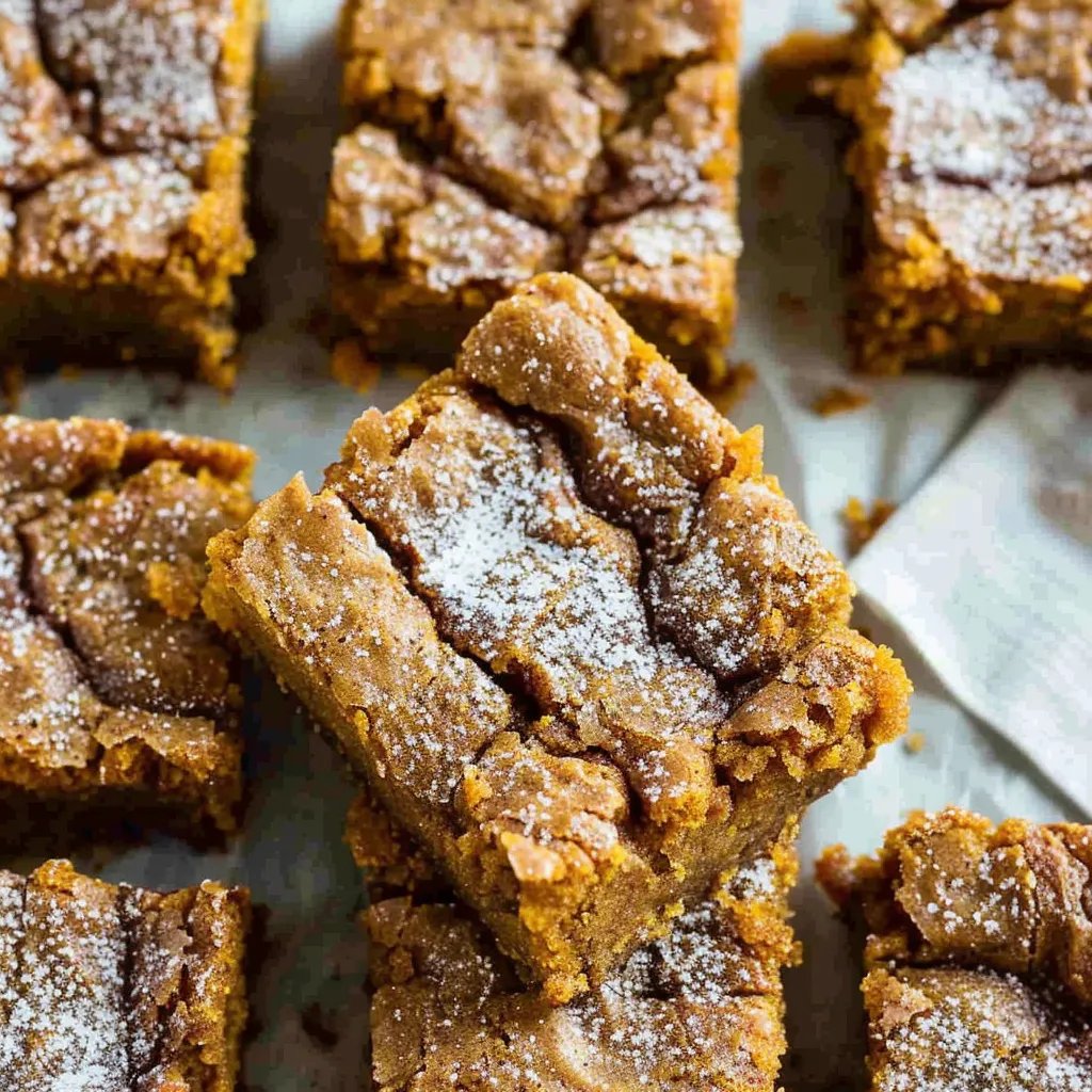 Cinnamon Sugar Pumpkin Blondies