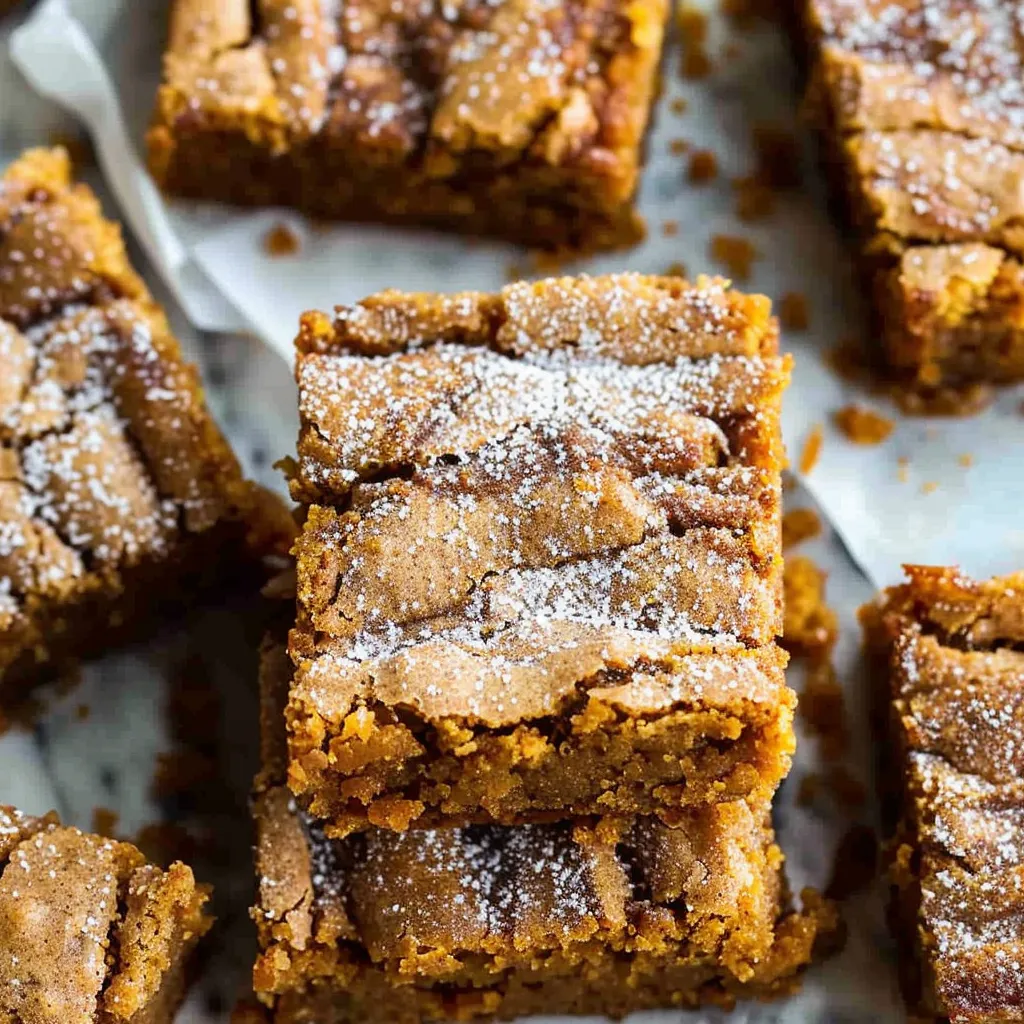 Irresistible Cinnamon Sugar Pumpkin Blondies Recipe to Indulge