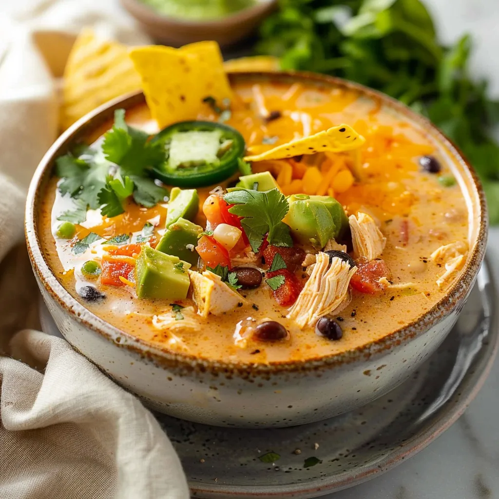 Delicious Creamy Chicken Tortilla Soup Easy Flavorful