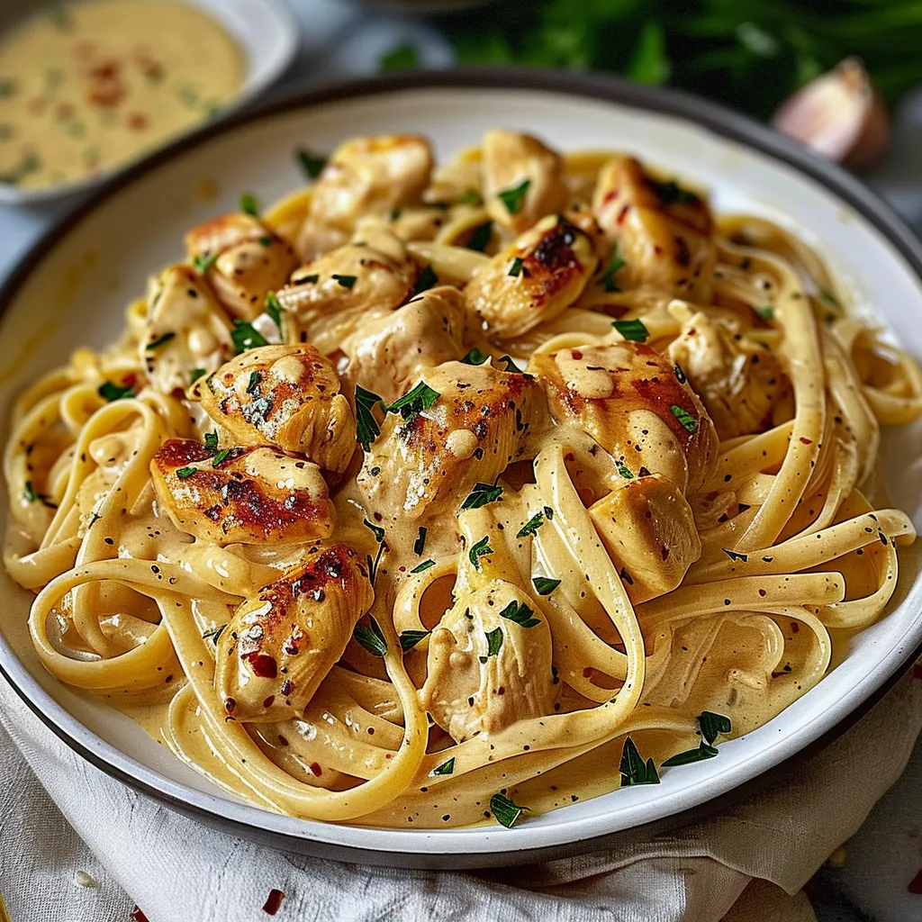Creamy Cowboy Butter Chicken Linguine