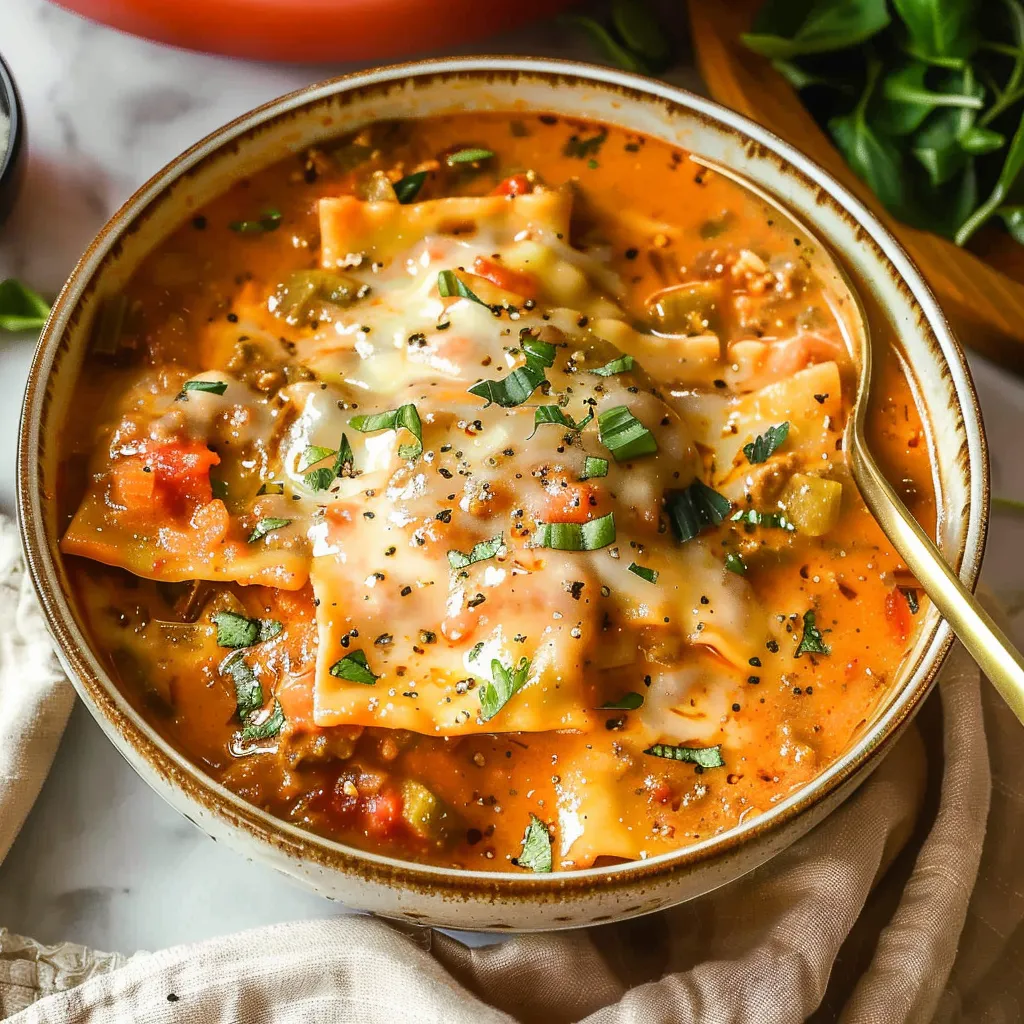 Hearty Creamy Lasagna Soup Recipe Comfort Food Delight