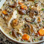 Creamy Mushroom Chicken and Wild Rice Soup