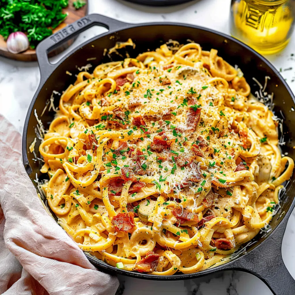 Irresistible Creamy Pumpkin Alfredo Pasta With Crispy Prosciutto