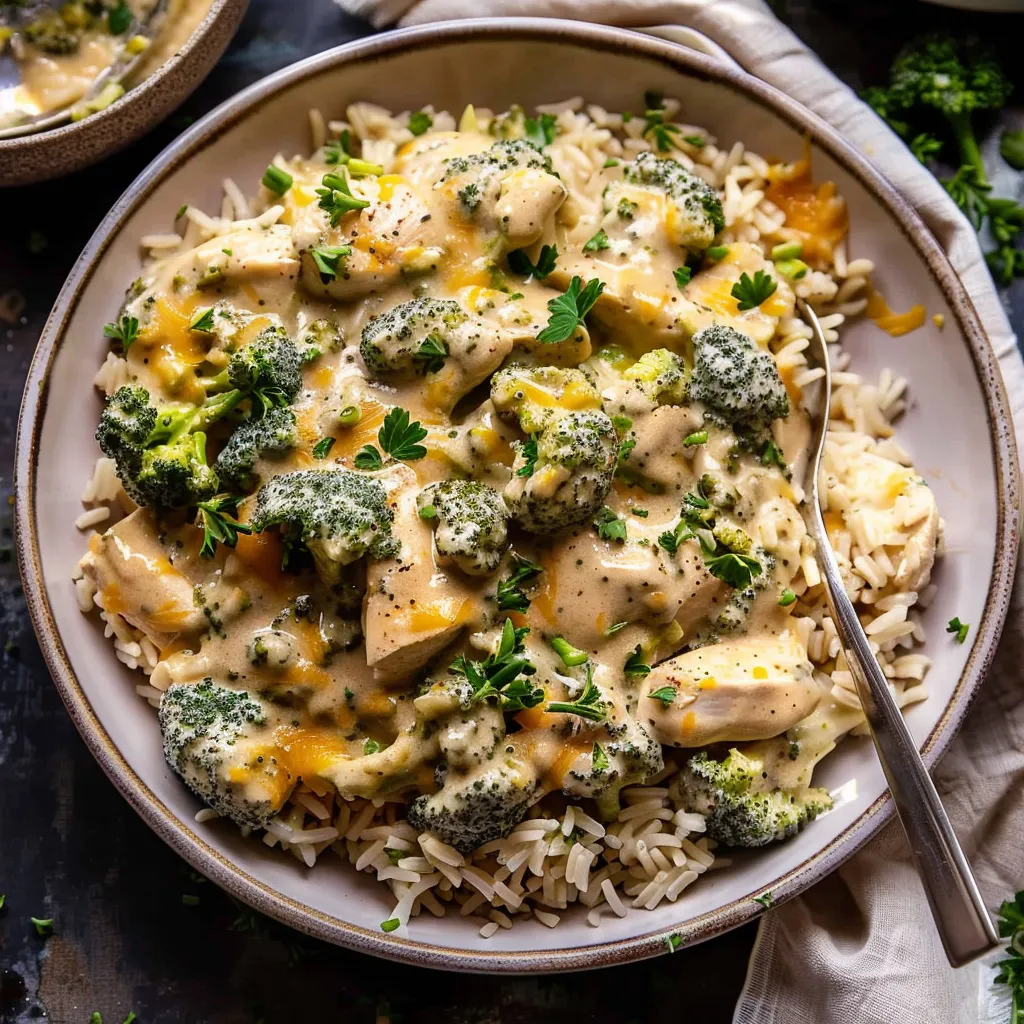 Crockpot Creamy Broccoli Cheddar Chicken