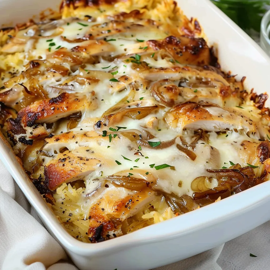 Savory French Onion Chicken & Rice Easy Comfort Food Recipe