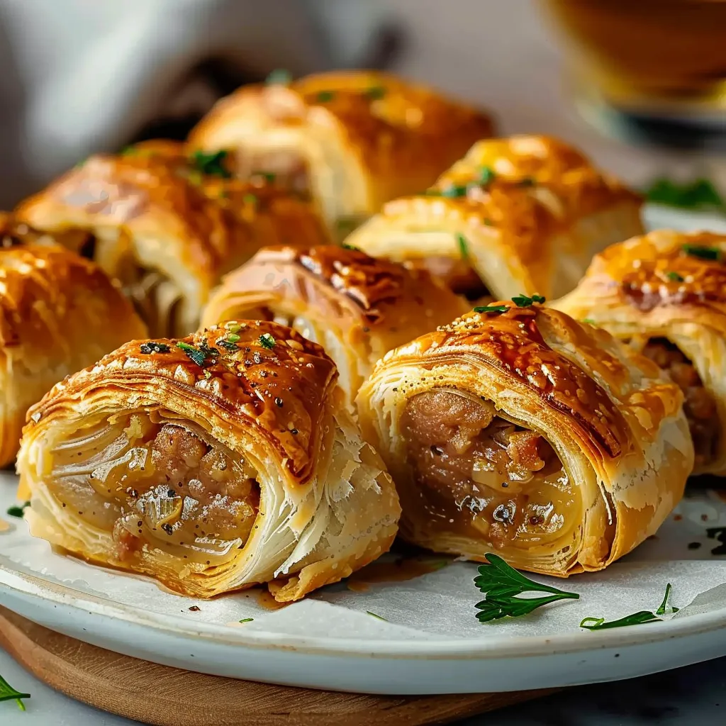 Irresistible French Onion Sausage Rolls Delicious Easy Recipe