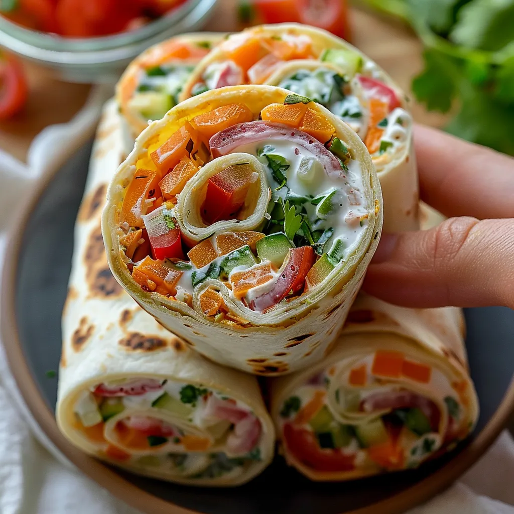 Delicious Fresh Veggie Tortilla Roll Ups for Healthy Snacking