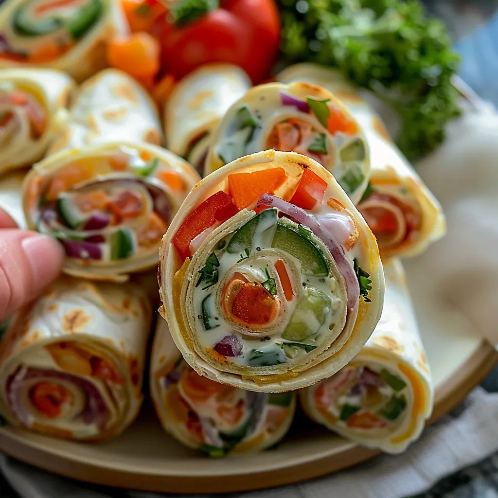 Fresh Vegetable Tortilla Roll Ups