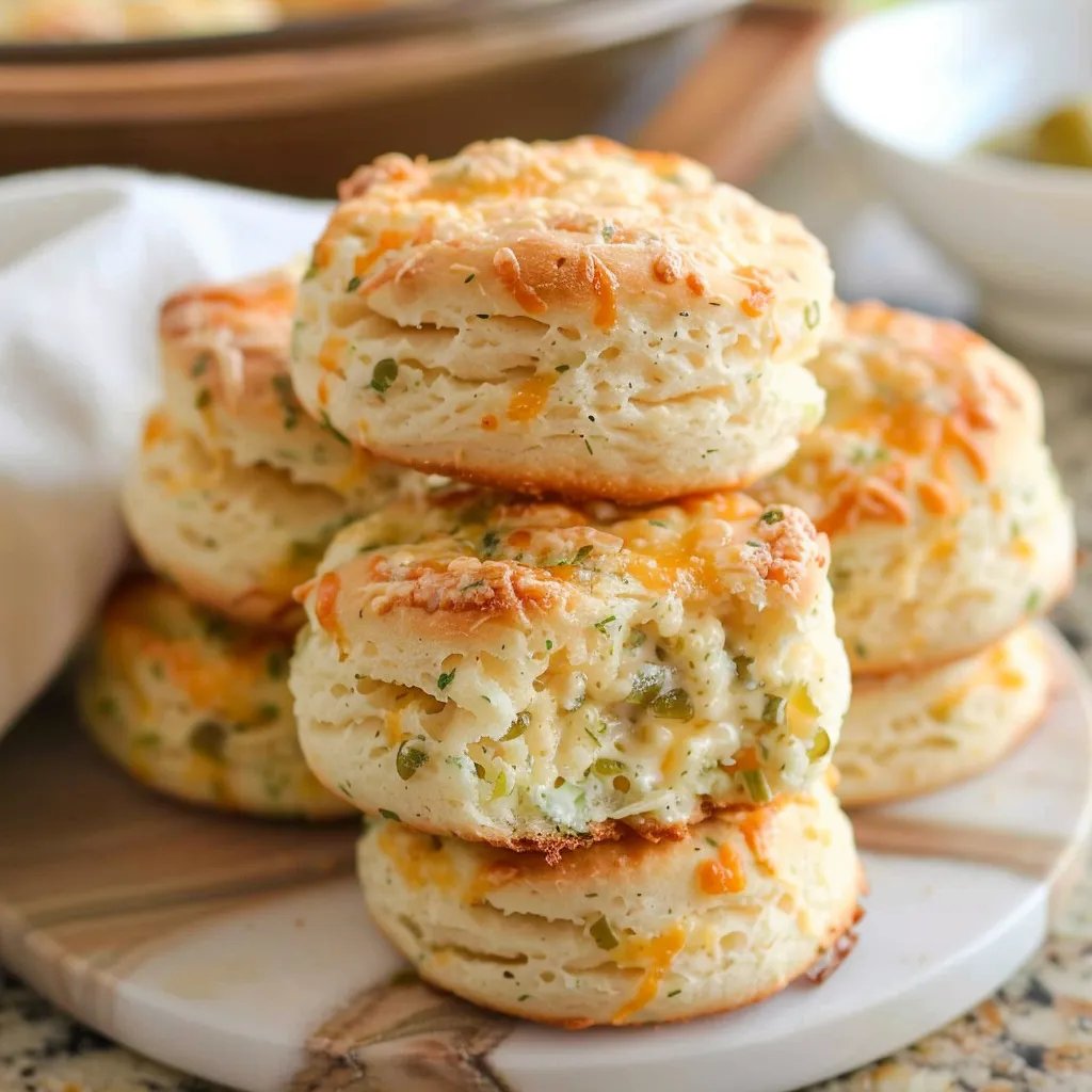 GREEN CHILE CHEDDAR BISCUITS