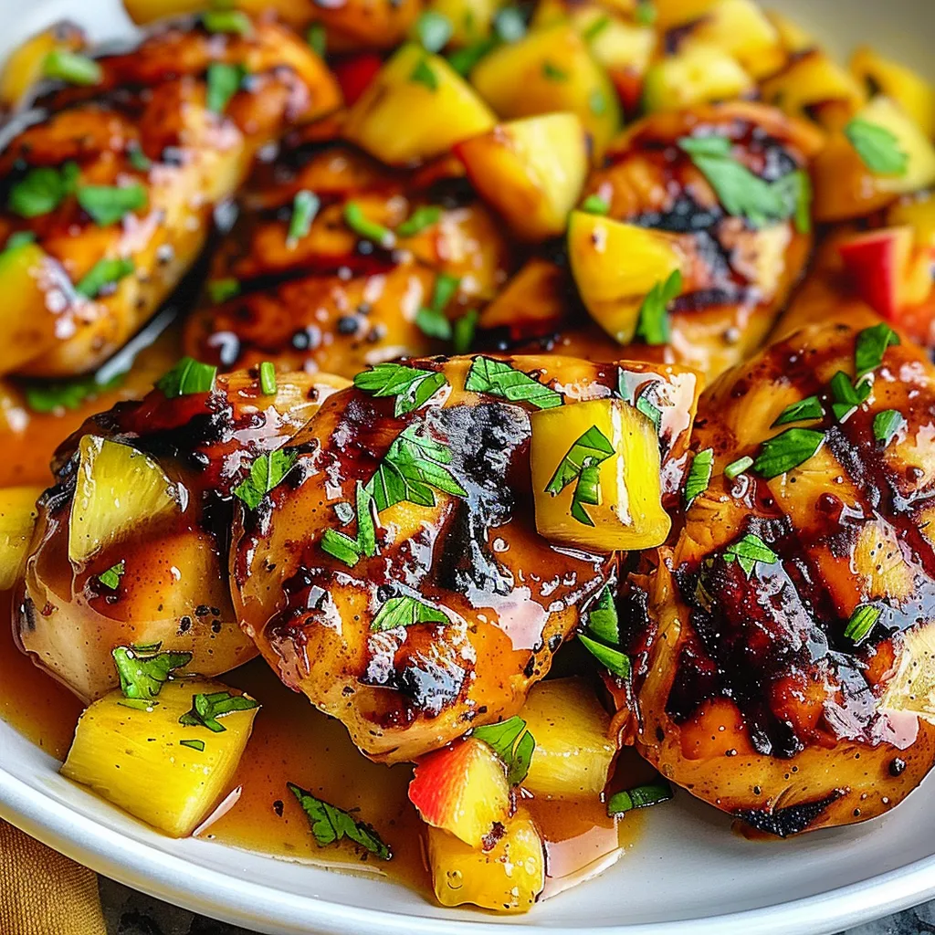 Grilled Mango Pineapple Chicken
