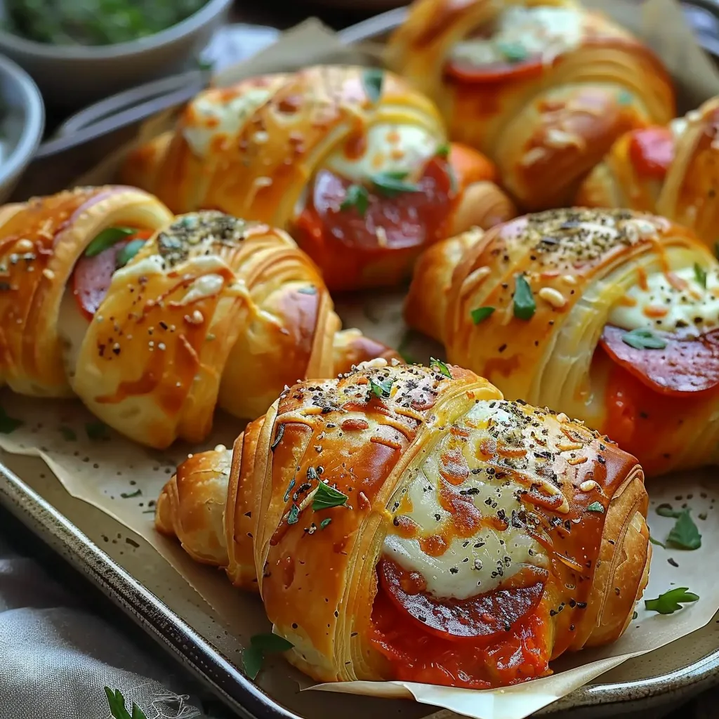 Irresistible Mozzarella Pepperoni Croissant Rolls Recipe