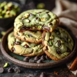 Pistachio Cream Chocolate Chip Cookies