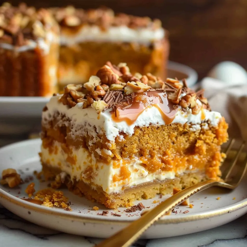 Pumpkin Poke Cake