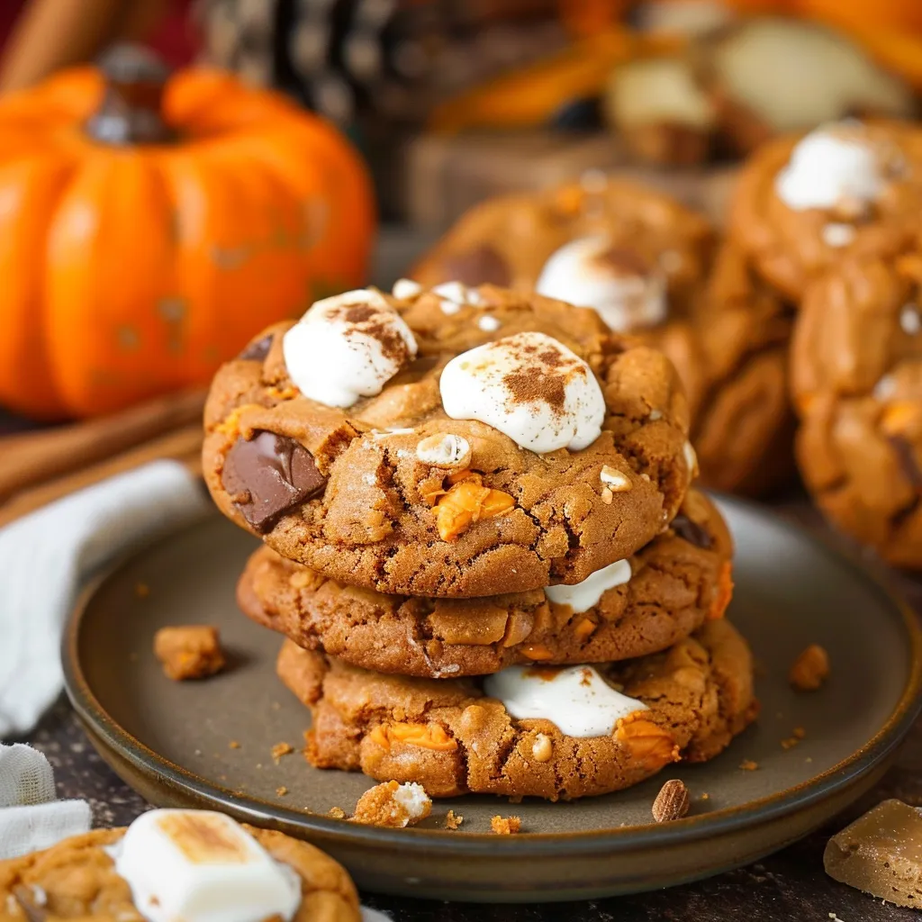 Pumpkin S’mores Cookies