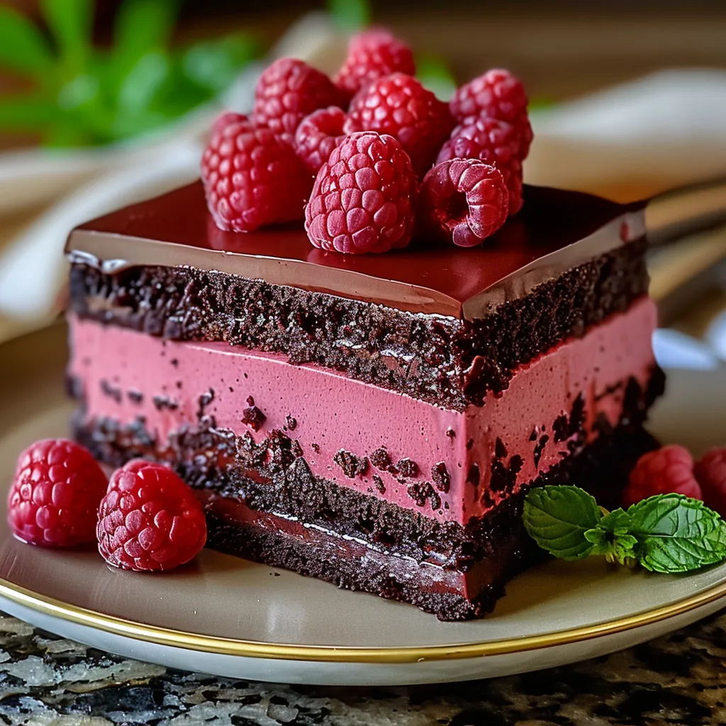 Raspberry Chocolate Mousse Cake