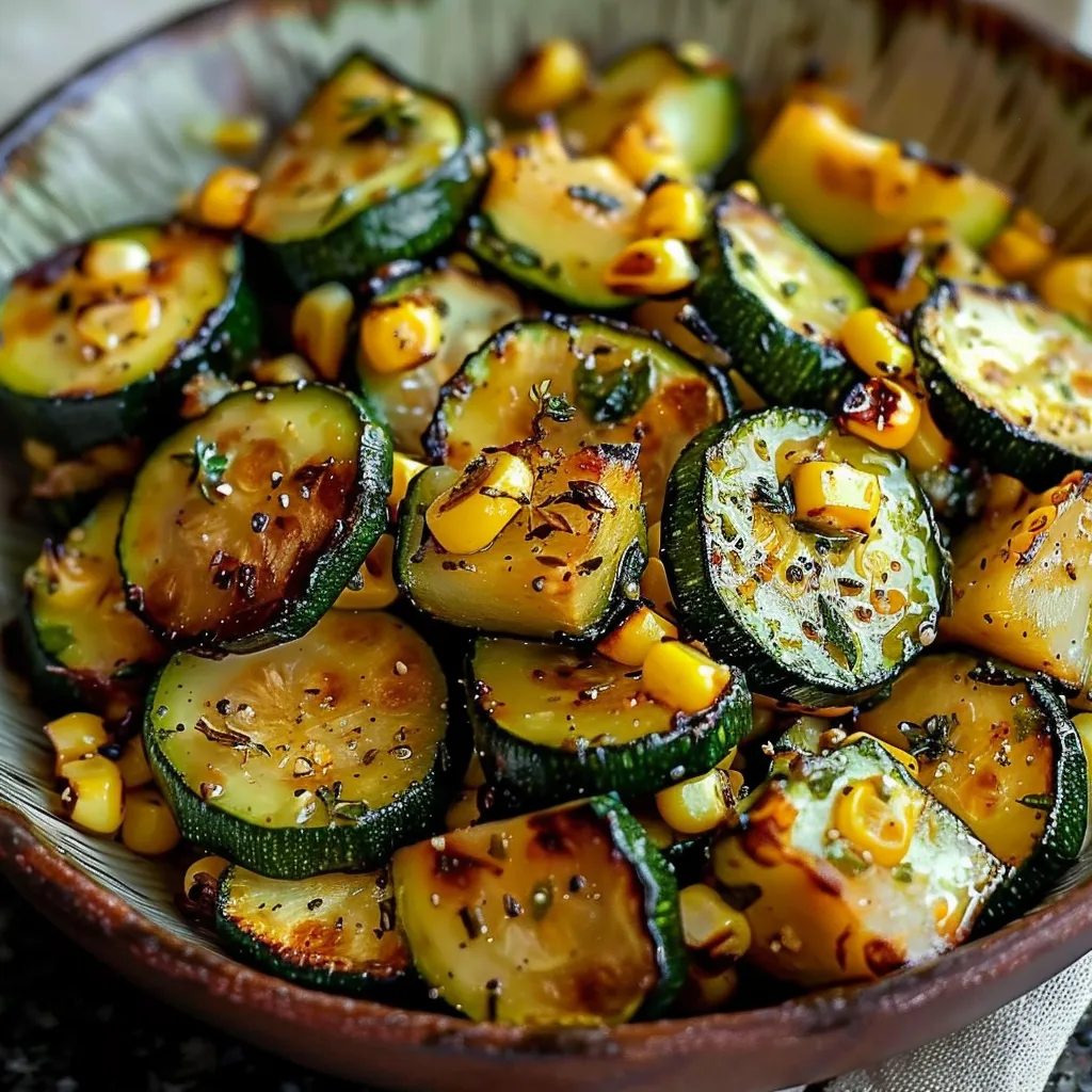 Roasted Zucchini Corn