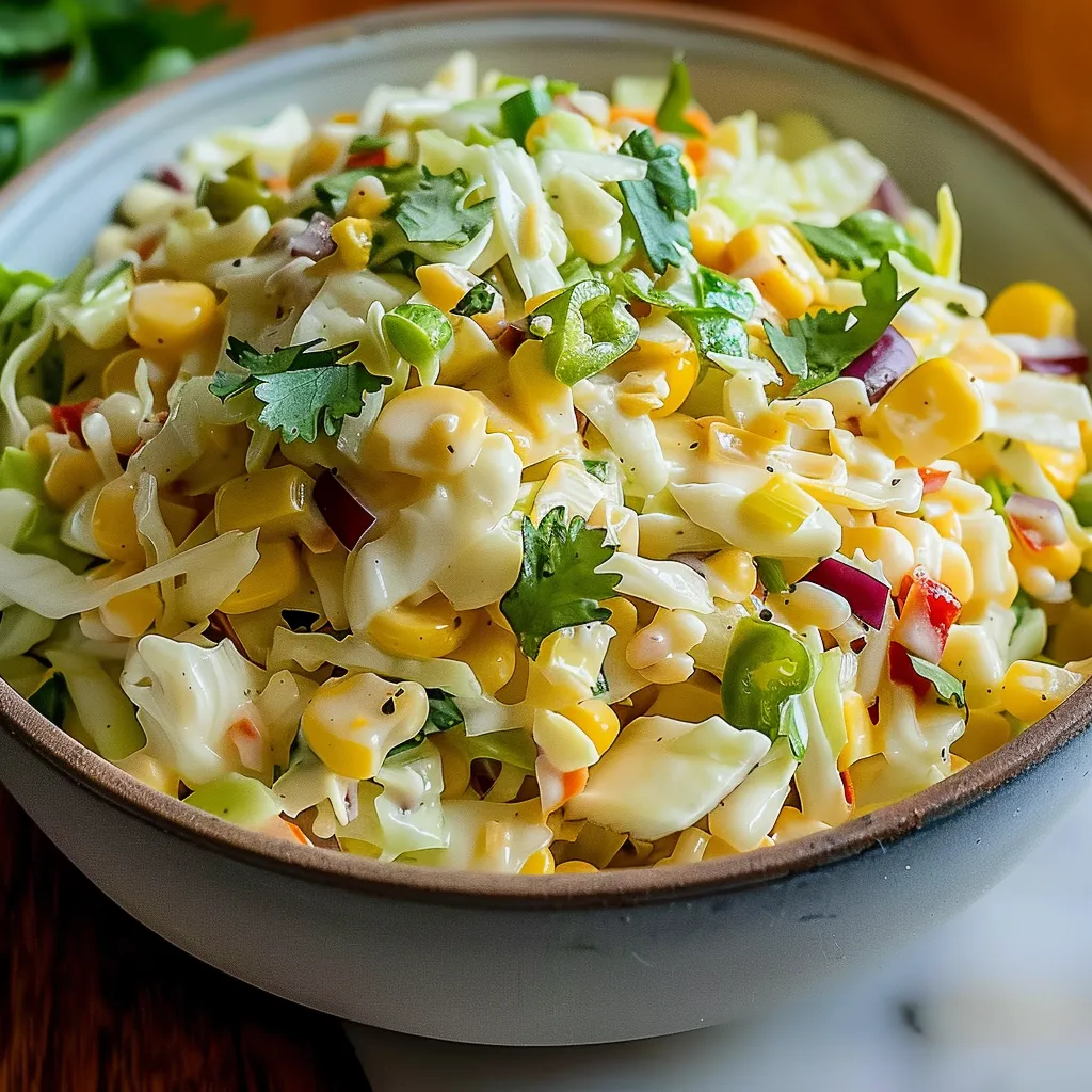 SPICY JALAPENO CORN COLESLAW