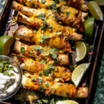 Sheet Pan Green Chile Chicken Taquitos