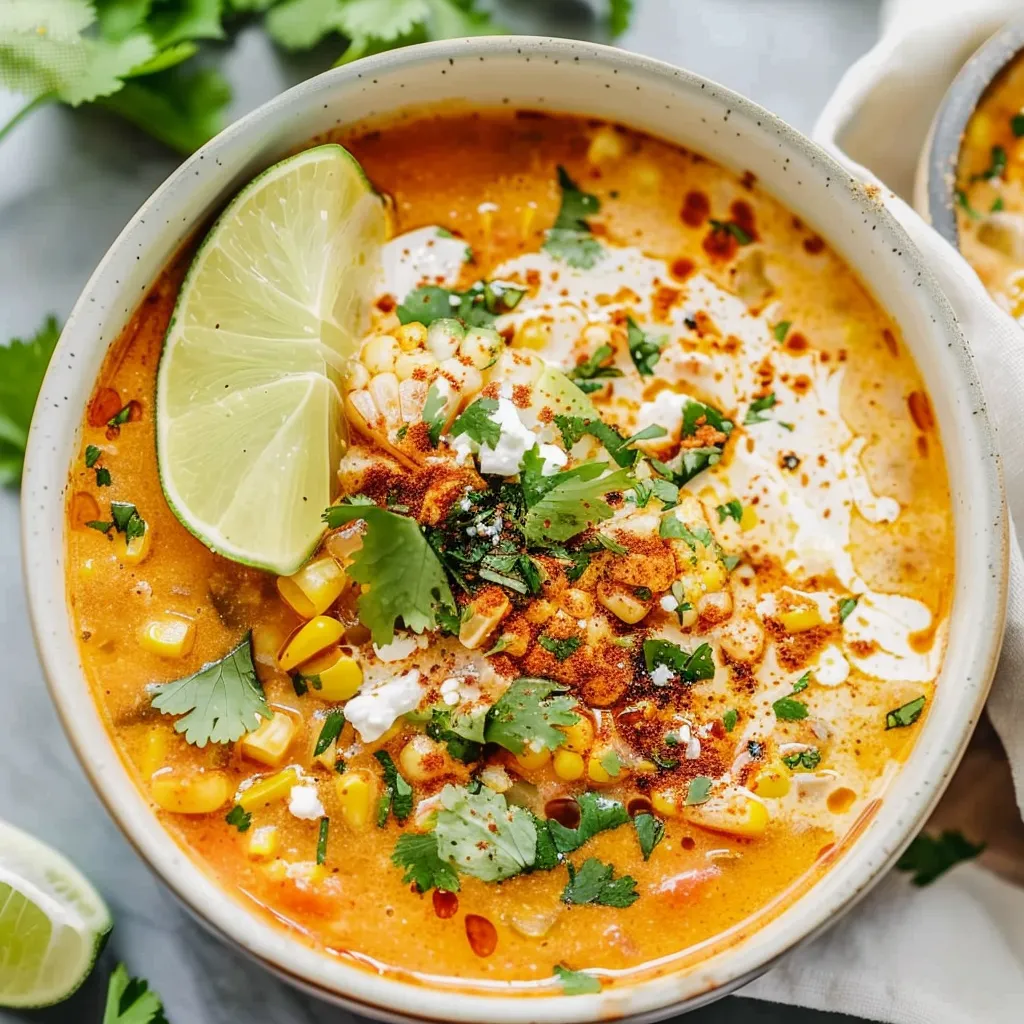 Heavenly Slow Cooker Mexican Street Corn Soup Recipe to Savor
